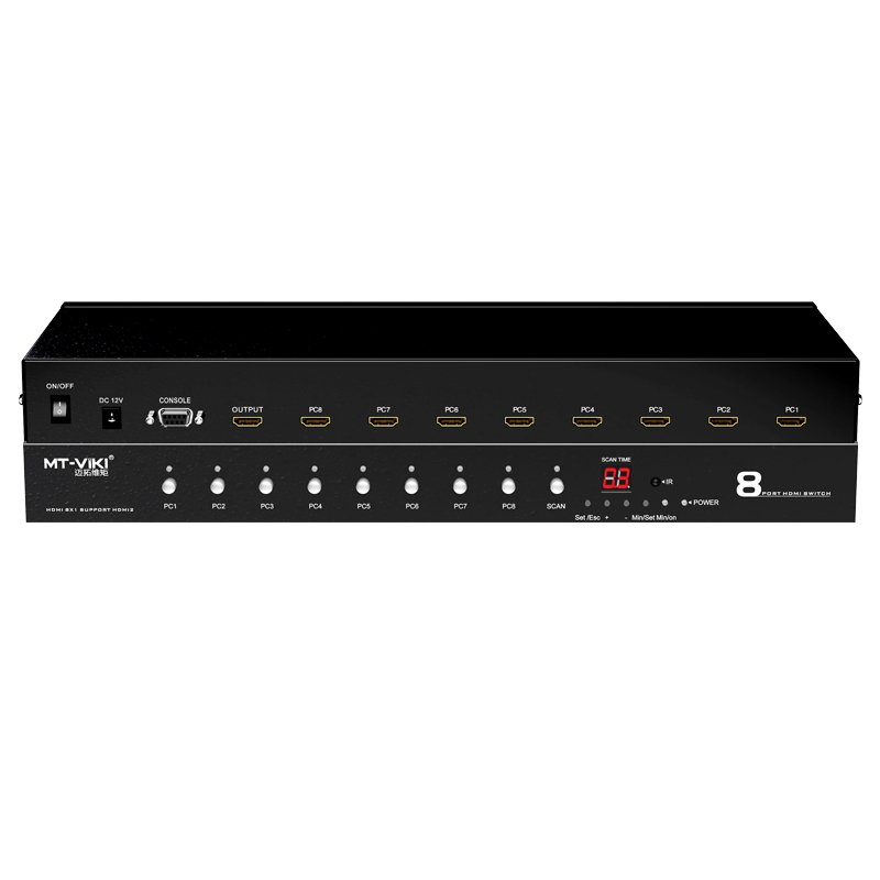 4K 60Hz HDMI Switch 8 in 1 Out, MT-VIKI 8x1 HDMI Switcher with IR Remote